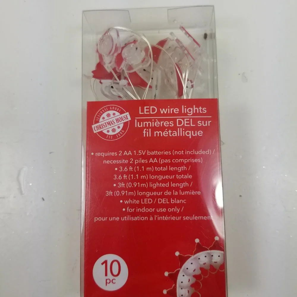 Miny Santa Christmas Led string of lights need AA Batteries